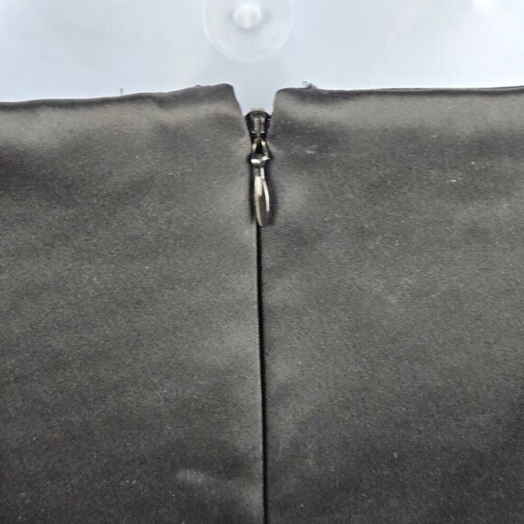 White House Black Market Size 2 Black Cocktail Dress Ruffle Sweetheart Neck - Picture 9 of 14